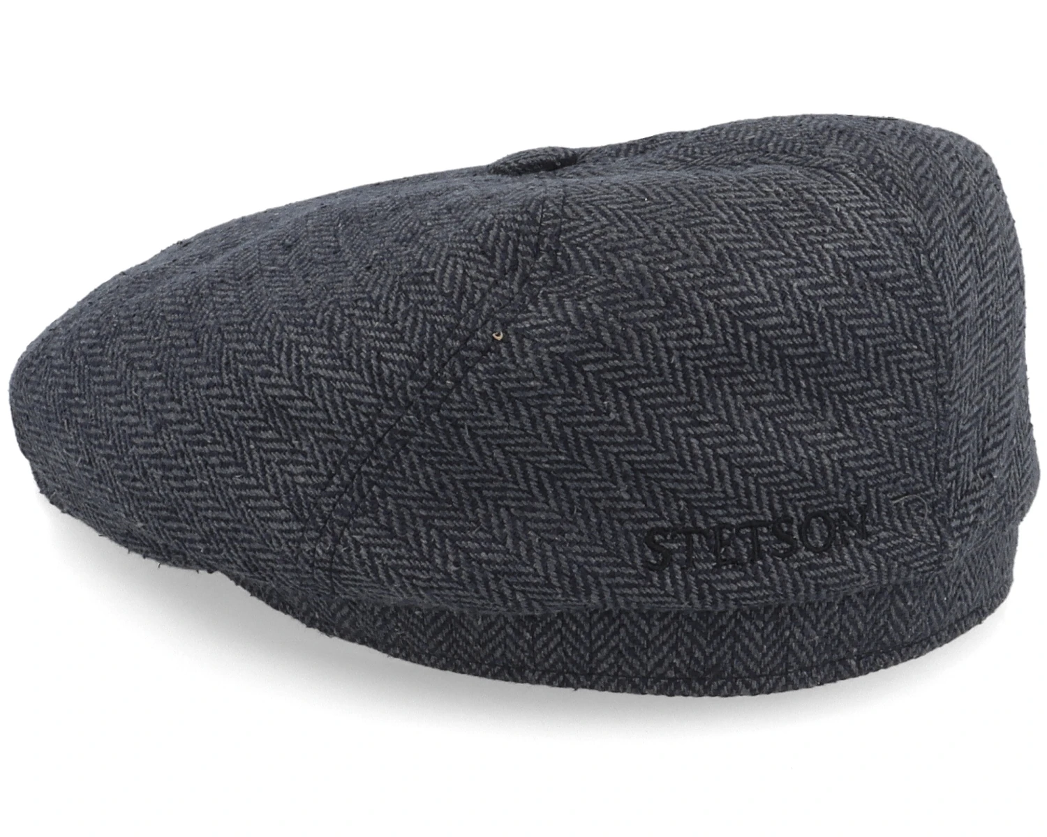 6-Panel Cap Silk Charcoal/Black Flat Cap - Stetson 2 6-Panel Cap Silk Charcoal/Black Flat Cap - Stetson - Image 2