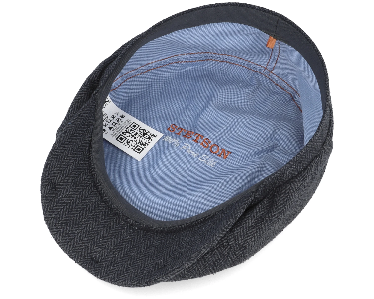 6-Panel Cap Silk Charcoal/Black Flat Cap - Stetson 4 6-Panel Cap Silk Charcoal/Black Flat Cap - Stetson - Image 4