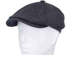 6-Panel Cap Silk Charcoal/Black Flat Cap - Stetson 9 6-Panel Cap Silk Charcoal/Black Flat Cap - Stetson -Stetson 4043898945509 5