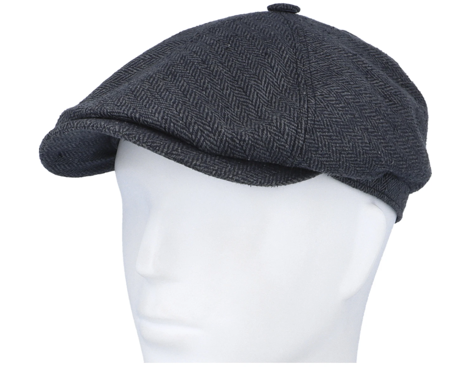 6-Panel Cap Silk Charcoal/Black Flat Cap - Stetson 5 6-Panel Cap Silk Charcoal/Black Flat Cap - Stetson - Image 5
