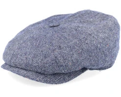 Hatteras Silk Navy Flat Cap - Stetson