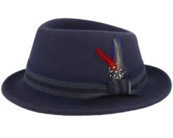 Player Woolfelt Navy/Gunmetal Trilby - Stetson