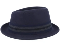 Player Woolfelt Navy/Gunmetal Trilby - Stetson -Stetson 4043898962360 3
