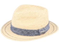 Traveller Raffia Beige/Denim Straw Hat - Stetson