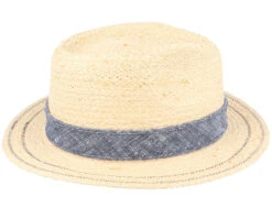 Traveller Raffia Beige/Denim Straw Hat - Stetson 6 Traveller Raffia Beige/Denim Straw Hat - Stetson -Stetson 4043898978965 3