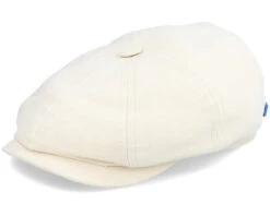 Hatteras Cotton/Linen Beige Flat Cap - Stetson