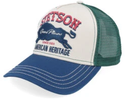 Great Plains Beige/Green/Navy Trucker - Stetson