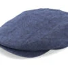 Driver Cap Linen Navy Flat Cap - Stetson
