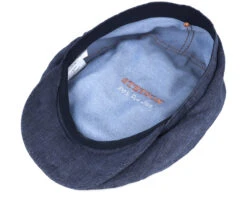 Driver Cap Linen Navy Flat Cap - Stetson -Stetson 4043898989510 4