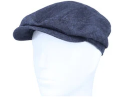 Driver Cap Linen Navy Flat Cap - Stetson -Stetson 4043898989510 5