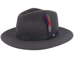 Tller Woolfelt Dark Grey Fedora - Stetson