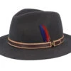 Newark Tiller Woolfelt Charcoal Fedora - Stetson