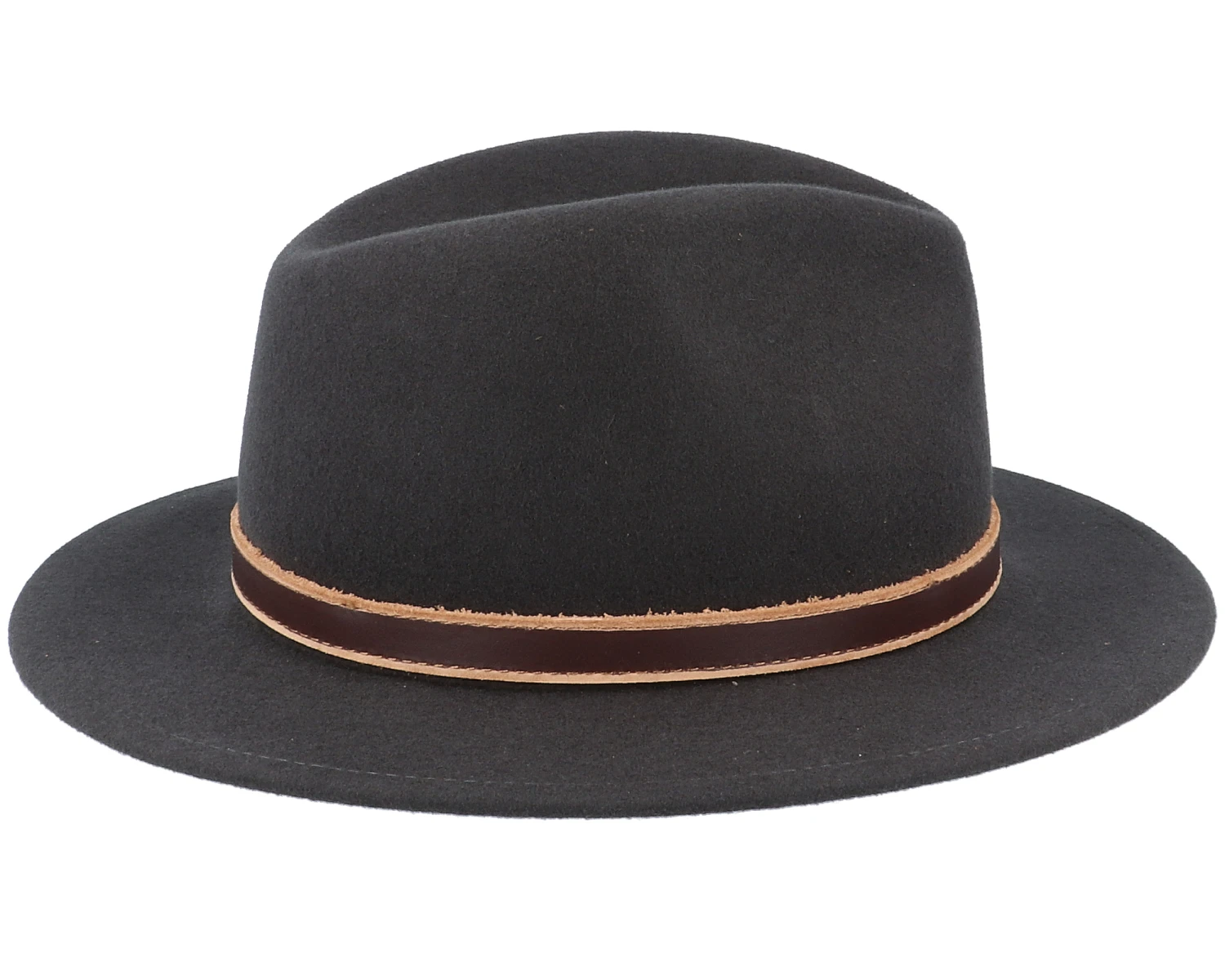 Newark Tiller Woolfelt Charcoal Fedora - Stetson 3 Newark Tiller Woolfelt Charcoal Fedora - Stetson - Image 3