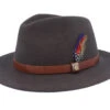 Tller Woolfelt Dark Brown Fedora - Stetson