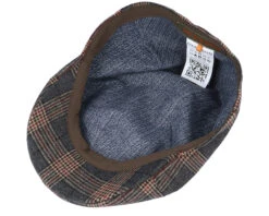 Texas Duck Shape Wool Check Brown Flat Cap - Stetson -Stetson 4063633015021 4