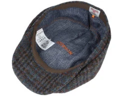 Hatteras Harris Tweed Brown/Navy Flat Cap - Stetson 8 Hatteras Harris Tweed Brown/Navy Flat Cap - Stetson -Stetson 4063633015748 4