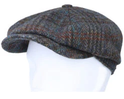 Hatteras Harris Tweed Brown/Navy Flat Cap - Stetson 9 Hatteras Harris Tweed Brown/Navy Flat Cap - Stetson -Stetson 4063633015748 5