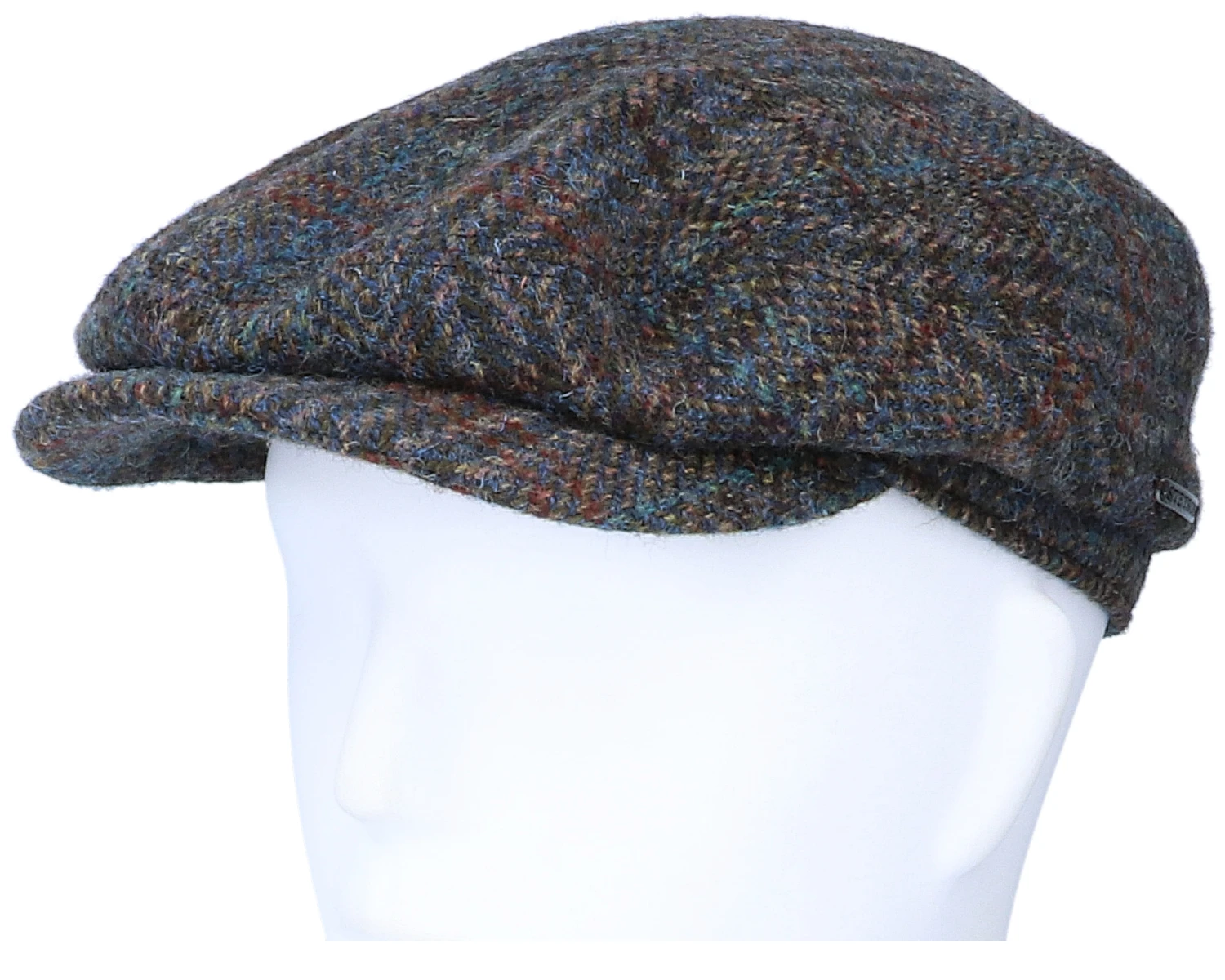 Belfast Driver Cap Harris Tweed Navy Flat Cap - Stetson 5 Belfast Driver Cap Harris Tweed Navy Flat Cap - Stetson - Image 5