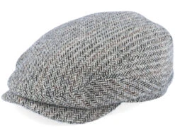 Belfast Driver Cap Virgin Wool Herringbone Flat Cap - Stetson