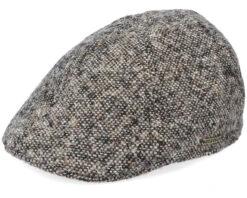 Texas Duck Shape Texas Donegal Khaki Flat Cap - Stetson