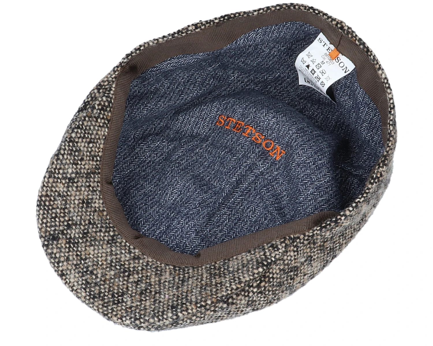 Texas Duck Shape Texas Donegal Khaki Flat Cap - Stetson 4 Texas Duck Shape Texas Donegal Khaki Flat Cap - Stetson - Image 4