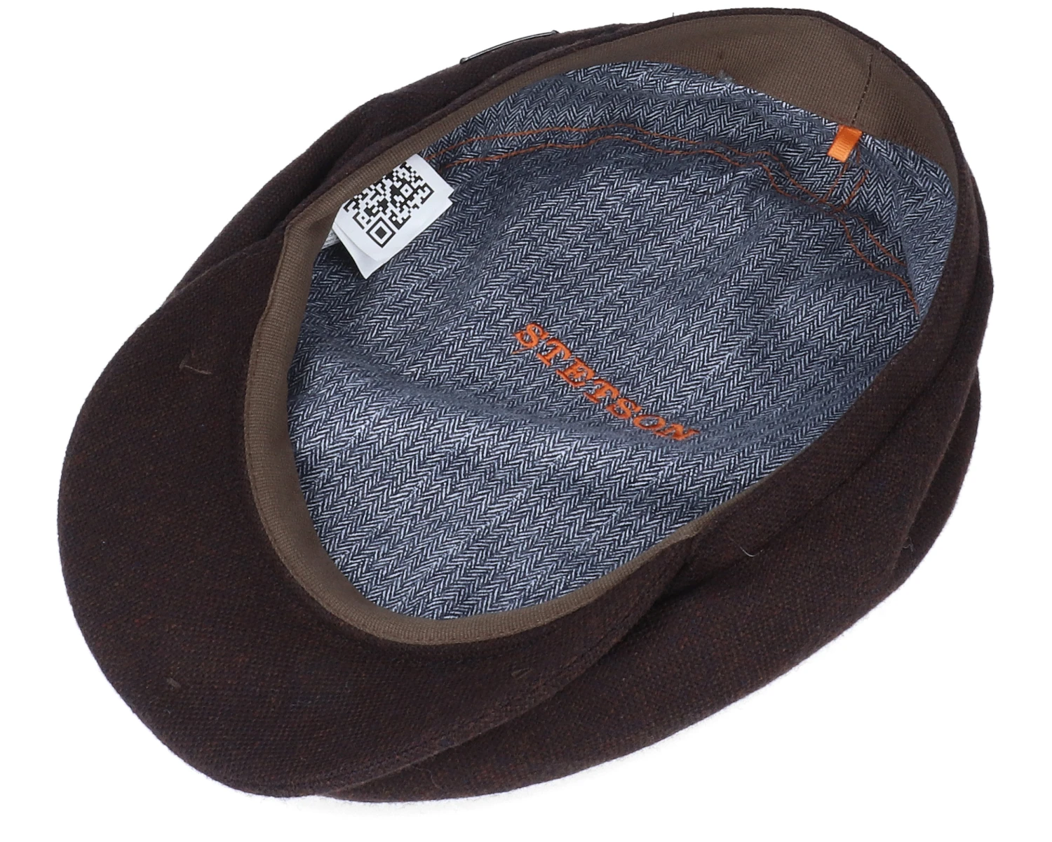 Driver Cap Virgin Wool/Cashmere Dark Brown Flat Cap - Stetson 4 Driver Cap Virgin Wool/Cashmere Dark Brown Flat Cap - Stetson - Image 4