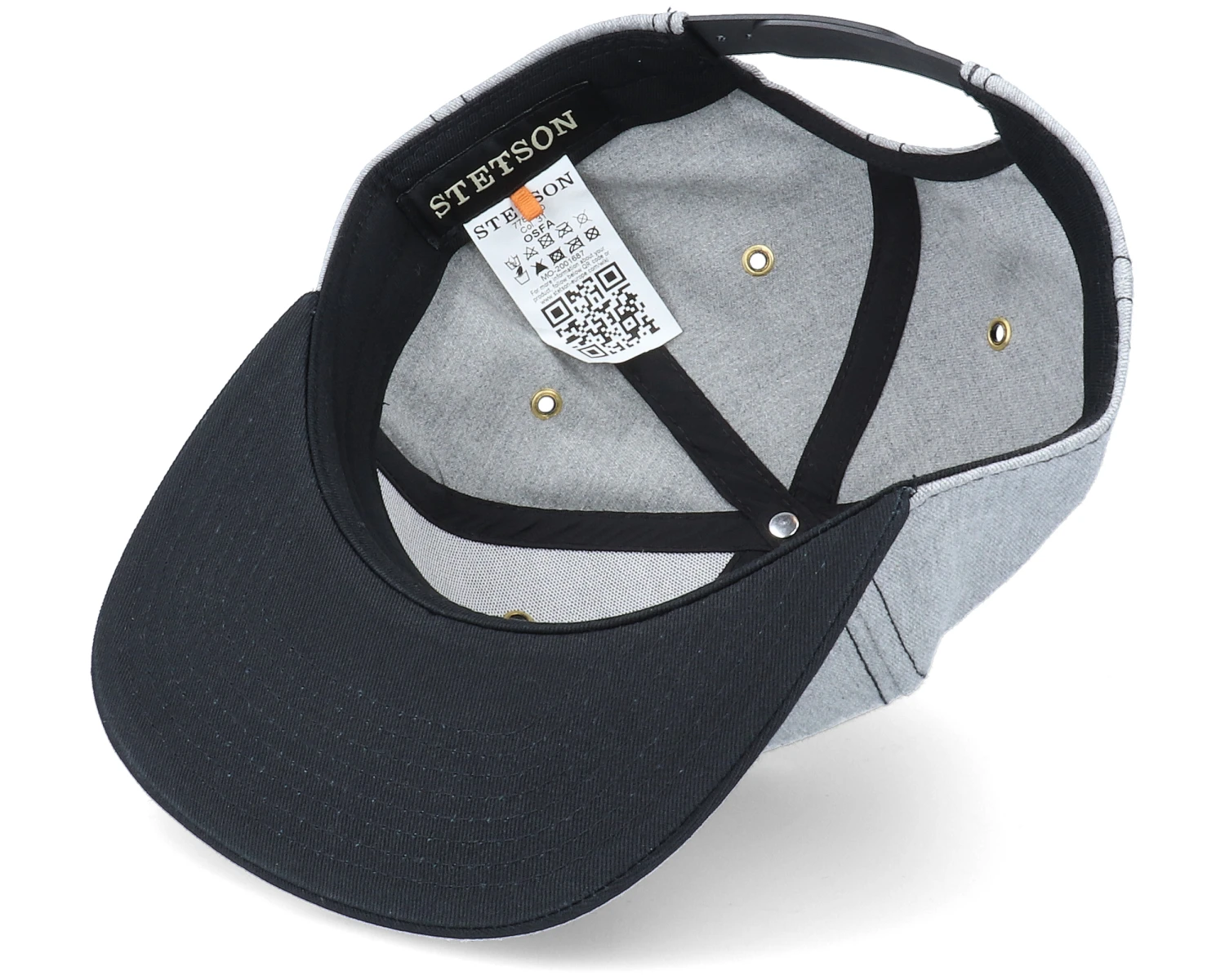 Baseball Cotton-31 Grey/Black Snapback - Stetson 4 Baseball Cotton-31 Grey/Black Snapback - Stetson - Image 4