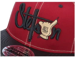 Baseball Shaka Cotton-8 Maroon/Black Snapback - Stetson -Stetson 4063633036262 5
