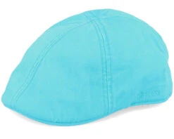 Texas Cotton Sea Blue Flat Cap - Stetson