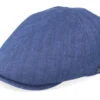 Duck Cap Cotton/Linen Blue Flat Cap - Stetson