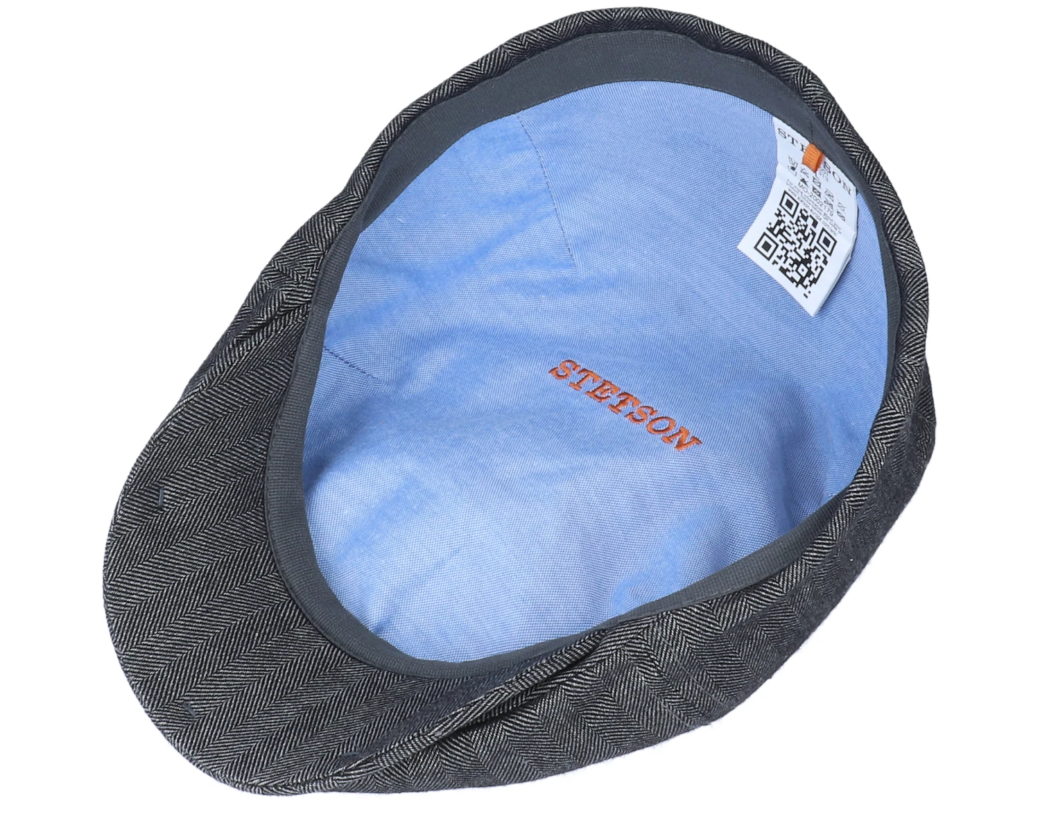 Duck Cap Cotton/Linen Black Flat Cap - Stetson 4 Duck Cap Cotton/Linen Black Flat Cap - Stetson - Image 4