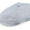 6-Panel Silk/Cotton Light Blue Flat Cap - Stetson