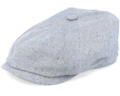 6-Panel Silk/Cotton Light Blue Flat Cap - Stetson