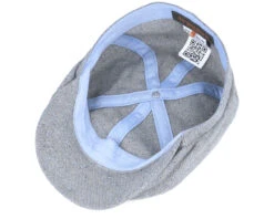 6-Panel Silk/Cotton Light Blue Flat Cap - Stetson -Stetson 4063633040429 4