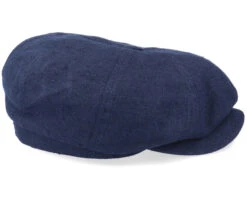 Hatteras Linen/Silk Navy Flat Cap - Stetson -Stetson 4063633043673 3