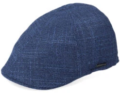 Texas Virgin Wool Silk Navy Flat Cap - Stetson