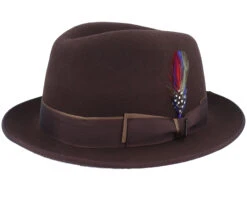 Player Woolfelt Brown Fedora - Stetson