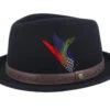 Player Woolfelt Black Fedora - Stetson