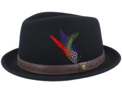 Player Woolfelt Black Fedora - Stetson