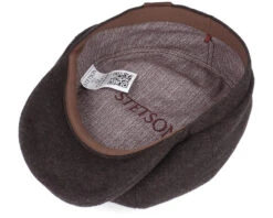 Hatteras Wool/Cashmere Brown Flat Cap - Stetson 8 Hatteras Wool/Cashmere Brown Flat Cap - Stetson -Stetson 4063633062438 4