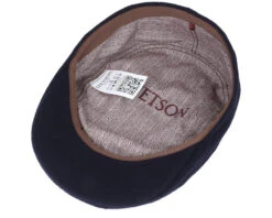 Ivy Cap Wool/Cashmere Navy Flat Cap - Stetson -Stetson 4063633062827 4