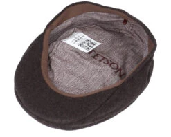 Ivy Cap Wool/Cashmere Brown Flat Cap - Stetson -Stetson 4063633062841 4