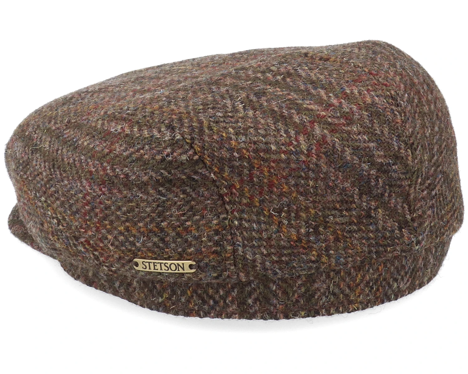 Driver Cap Harris Tweed Brown Flat Cap - Stetson 2 Driver Cap Harris Tweed Brown Flat Cap - Stetson - Image 2