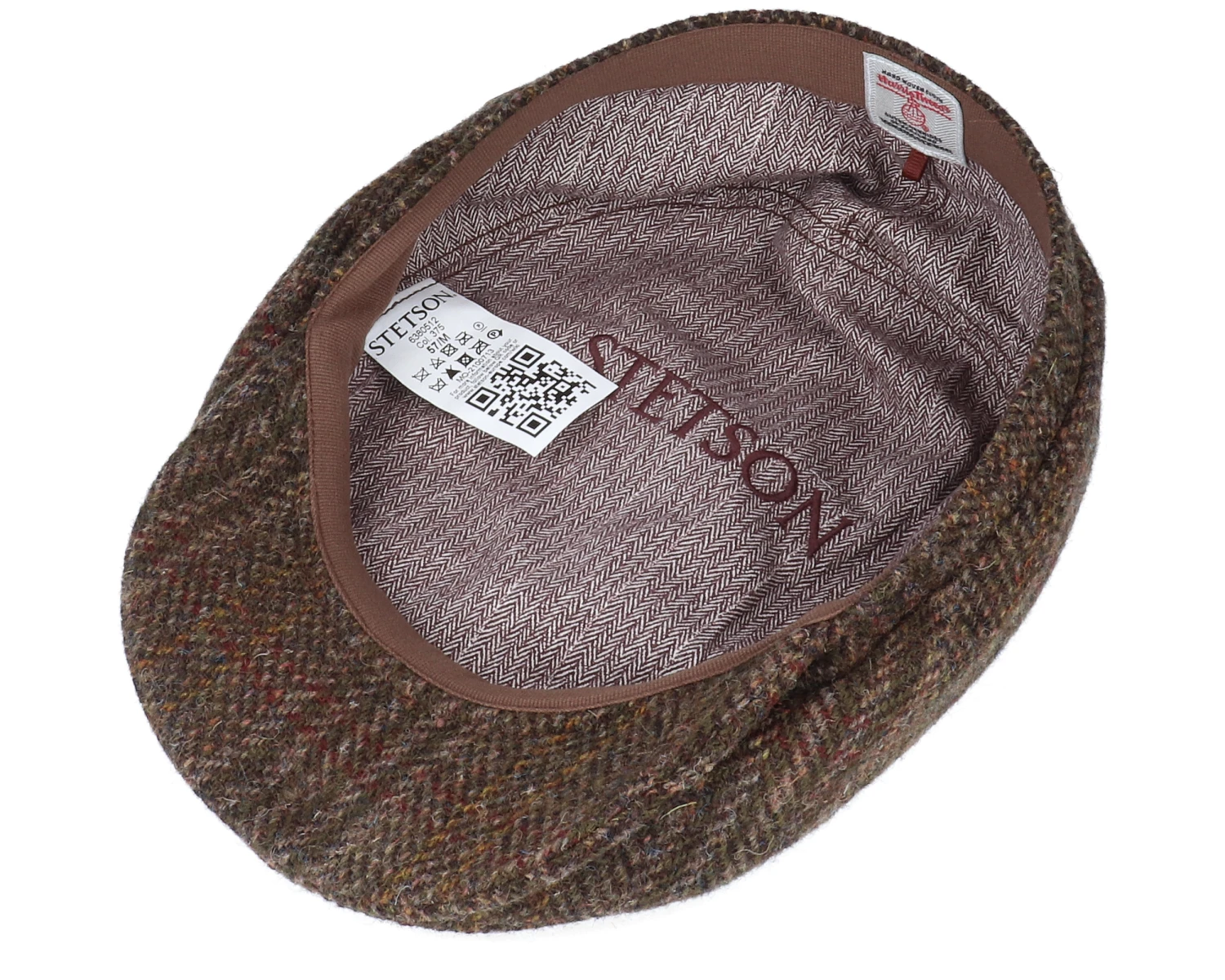 Driver Cap Harris Tweed Brown Flat Cap - Stetson 4 Driver Cap Harris Tweed Brown Flat Cap - Stetson - Image 4