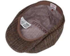 Hatteras Harris Tweed Brown Flat Cap - Stetson 8 Hatteras Harris Tweed Brown Flat Cap - Stetson -Stetson 4063633063978 4