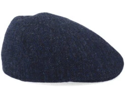 Texas Wool Herringbone Navy Flat Cap - Stetson -Stetson 4063633064555 3