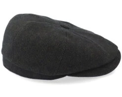 Hatteras Wool Herringbone Black Flat Cap - Stetson -Stetson 4063633064883 3