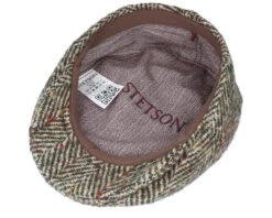 Kent Herringbone Green Flat Cap - Stetson -Stetson 4063633066009 4