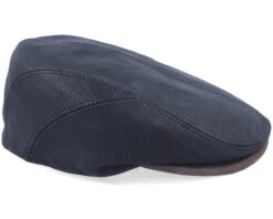 Driver Cap Cowhide Black Flat Cap - Stetson -Stetson 4063633066733 3