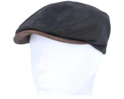 Driver Cap Cowhide Black Flat Cap - Stetson -Stetson 4063633066733 5